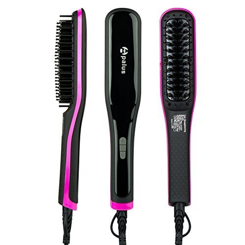 Apalus® Keramik Glättungsbürste, Ionen Haarglätter Bürste Mit Schnellaufheizungs Funktion, Stylingbürste Für Glattes Und Geschmeidig Glänzendes Haar, Feuchtigkeitsspendene Beauty Glättbürste Für Schöne Haare, Glätteisen Bürste Zum Glätten Von Locken - 3