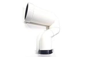 TECNOAGUA Manguito WC Acodado Recortable Dist. a Pared 21cm