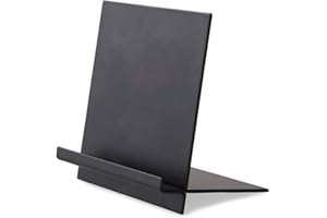 Design Letters Supporto per bacheca di Lettere e Numeri A4 e A3 (Nero) | Acciaio Inossidabile Verniciato Nero Opaco, Mostra la Tua bacheca sul Tavolo o su Uno scaffale | Lo Rende Facile da spostare