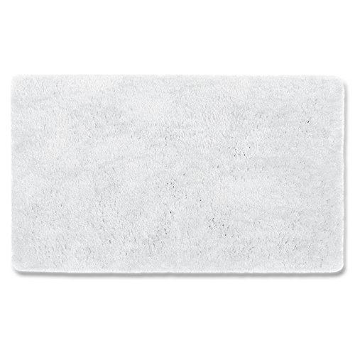 Badematte aus weichem & kuscheligem Hochflor | Öko-Tex zertifiziert | weiß | 60x100cm - 2