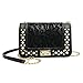 Produktbild Mode Frauen Perle Leder Umhängetasche Münztüte Handytasche Schultertasche Rovinci Damen Hasp Crossbody Handtasche Patchwork Damenhandtasche Beuteltote Handtaschen Ketten Taschen Schultertasche Schulterbeutel (Schwarz)
