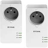 D-Link DHP-P601AV/FR CPL 1000 mbps, Kit de 2 Adaptateurs HomePlug AV2 1000 HD Prise Intégrée - Idéal pour Profiter du Service