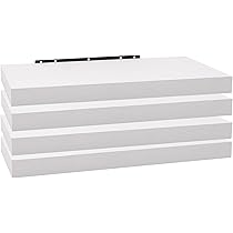 WOLTU RG9281ws Set van 4 ovaal Wandplanken MDF,Wandrek Zwevende planken
