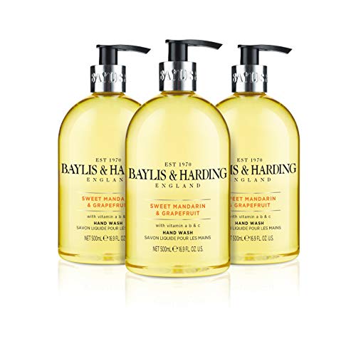 Baylis & Harding Hand Wash, Mandarino dolce e pompelmo, 500 ml, Confezione da 3