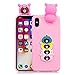 Produktbild FNBK Handyhülle Silikon für iPhone XR Schutzhülle 3D Bär Hülle Slim Cute Weiche TPU Silikon Gel Schutz Rückseite Schale Bumper Frauen Mädchen Kinder Handy Case