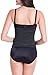 FLYCHEN Women Yoga Gym Cincher Elastic Shapewear Slim Steel Bones Corset Black UK 14-16(XXL)
