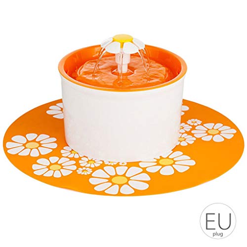 Preisvergleich Produktbild Lorsoul Automatische Wasserzufuhr Brunnen, elektrische Wasserspender, mit Silikon-Matte - Grün / Blau / Orange