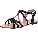  ESPRIT Damen Sandaletten Adya T Strap 048EK1W067 001 schwarz 460034