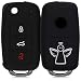 Produktbild kwmobile Autoschlüssel Hülle für VW Skoda Seat - Silikon Schutzhülle Schlüsselhülle Cover für VW Skoda Seat 3-Tasten Autoschlüssel Weiß Schwarz
