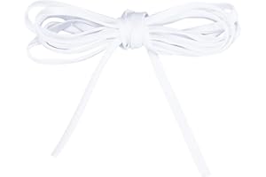 WEBEEDY 2 Pieces 190cm Women's Tie Back Women's Wedding Dress Loops Bridal Gown Corset Satin Ribbon Adjustable Fit Lace Up White Straps for Wedding Dress Zipper Replacements or Buttons