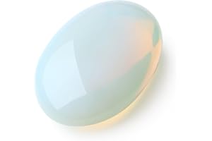 MAIBAOTA 2.4" Opal Healing Crystal Gemstones Pocket Polished Gifts Oval Shape Reiki Spiritual Energy Crystals for Women Men Relief Balancing Stress Divination Meditation