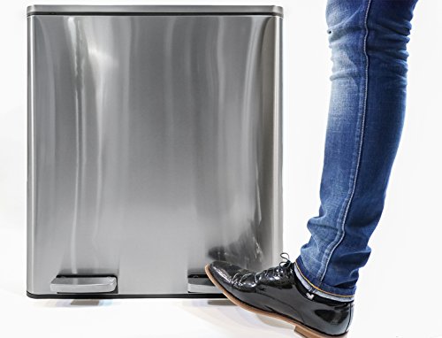 Steeldesign Maro Mlleimer Mit 2 Fache Mlltrennung Design Treteimer Mit 60 Liter Hochwertige Abfalleimer Edelstahl Geruchsdicht Steeldesign Maro Mlleimer Mit 2 Fache Mlltrennung Design Treteimer Mit 60 Liter Hochwertige Abfalleimer Edelstahl Geruchsdicht