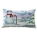 Produktbild Weihnachten Kissenbezug Dekokissen Haus Dekoration Sofa Kissen Lendenkissen Wurfkissenbezug Bettwäsche Dekorative Zierkissen Kissenhülle Weihnachtsdeko Karikatur Schneemann Schlafzimmer Auto 30x50cm