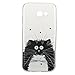 Produktbild Lonchee Samsung Galaxy A5 2017 SM-A520 5.2 Inch Hülle,Bunte Muster Weich TPU Handy Hülle Durchsichtig Transparent Etui Cover Case Protective Shell Soft Schutzhülle Telefon Kasten für Samsung Galaxy A5 2017 SM-A520 5.2 Inch – Schwarz-Weiß-Katze