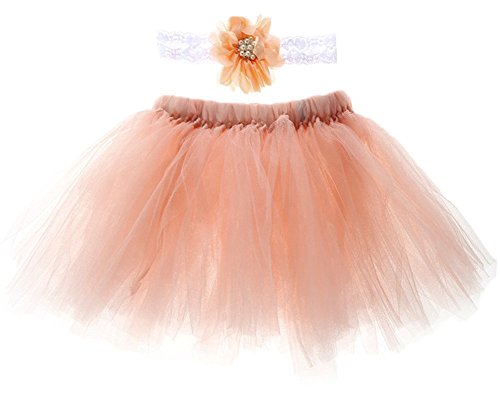 Healthy Clubs Baby Newborn Girl Tutu Skirt Flowers Headband Costume Photo Prop