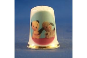 BIRCHCROFT CHINA Birchcroft Porcelain China Collectable Thimble - Sooty and Sweep