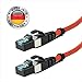Produktbild AIXONTEC® 30m Cat.7 Ethernet LAN Patchkabel Gigabit Netzwerkkabel für Aussenbereich | Draka UC900 Kategorie 7 PUR Profi-LAN Kabel | Rot | UV-Beständig | Öl-Beständig