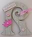 Princess Crown Wooden Letter **ANY LETTER with ANY NAME** Available Personalised (SAGE)