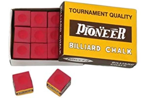Craies de billard Pioneer rouges - boite de 12 craies