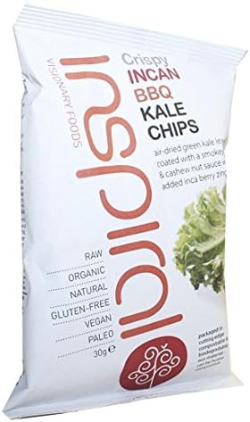 Inspiral Visionary Products | Raw Kale Chips- Incan BBQ | 4 x 30g