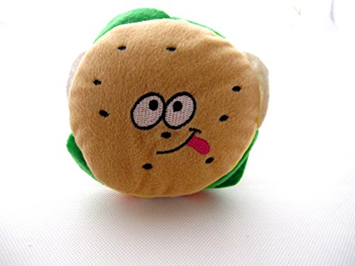 Nalmatoionme-Creative-Dog-Hamburg-Shape-Plush-Toy-Pet-Puppy-Chew-Squeaky-Sound-Play-Squeaker-Toy