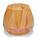 Produktbild BYSK Holzmaserung Luftbefeuchter, 550ml Silent Diffusor Zerstäubungs Aromatherapie Maschine, 7 Farbe LED Lichter, Geeignet für Schlafzimmer,Yellow
