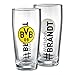 Produktbild BVB-Glas #Wir haben Brandt (2 Stück) one size
