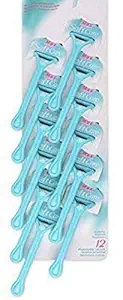 Pro Ultra Lecherous Super steel twin blade razor combo of 12pc (Pack of 12)