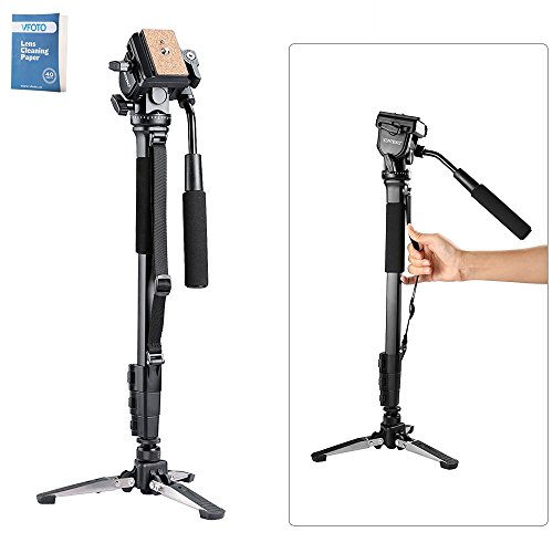 VFOTO® Yunteng VCT-288 Fotografía 58-Inch ligero Fotografía Trípode Y Monopod con Nivelado Fluidos Y 3/8 a 1/4 Tornillo para Canon Nikon DSLR Camera