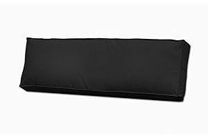 Bielik Palettenkissen 120 x 40 für Palettenmöbel | Wasserdicht Europaletten Sitzkissen Made in EU | Palettensofa kisse in Farbe: Schwarz