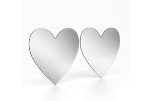 ‎FALKENHORN Falkenhorn Handspiegel – doppelseitiger, ultraflacher Acryl-Spiegel in Herzform, ideal für Basteln, Kinder, DIY, Dekoration, Geldbörse oder als Geschenk – 10 cm (Herzform), 2 Stück