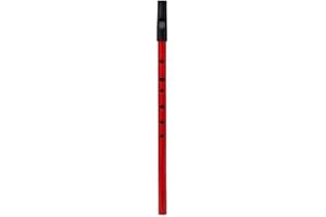 TBEST tin whistle d,tin whistle,D Whistle Irish Whistle D Mehrfarben Kupfer Traditionelle Tin Whistle D Key Blowing Instrument mit Aufbewahrungstasche - Blau Gold Rot Lila Schwarz(Rot)