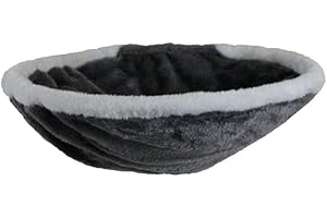 ANIMAL-DESIGN Lycce Wandliege Kuschelnest Katzenmulde Plüsch grau/weiß Ø 38cm