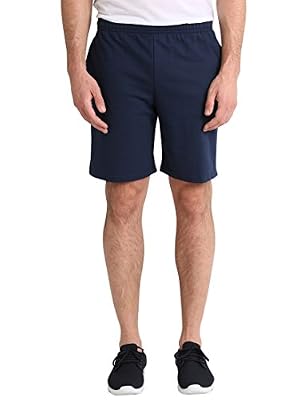 Lower East Short de jogging pour homme, Bleu Marine, L