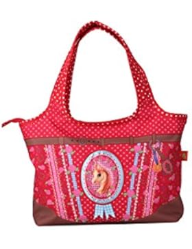 okiedog PONY 80413 Schultertasche mit Pferdemotiv, rot