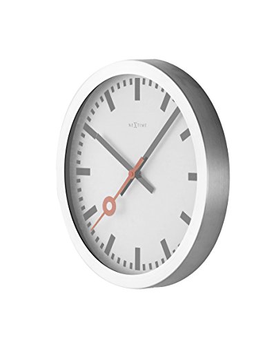 SMALL STATION STRIPE Wanduhr D 19cm, Aluminium, gebürstet - 10