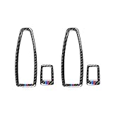 Material, Kohlefaser Demarkt Carbon Faser für 1er F20/ 2er F21 2012-2016/ 3er F30 2013-2015 /F34 2013-2016 Fenster Lift Schalter Button Rahmen, Rand Aufkleber Zubehör 1 Set