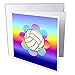 Produktbild 3dRose gc_12405_1 Grußkarte"Volleyball Flower on Rainbow", 15,2 x 15,2 cm, 6 Stück
