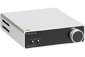 TOTAUDIO Topping PA5 II Plus Amplificateur de bureau compact 140 W x 2 pour 4 ohms (Argent)
