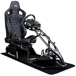 Speedmaster Pro Negro - Óptica de fibra de carbono Negro - Asiento de carreras - PS4 XBOX - Simracing