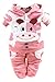 Autumn Baby Boys Girls Cotton Cow Pattern Long Sleeve hoodie Top + Long Pants Outfit Set