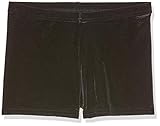 Girls Black Velvet Hipster Micro Shorts - for dance/gymnastics (9-10 years) (Size 2)