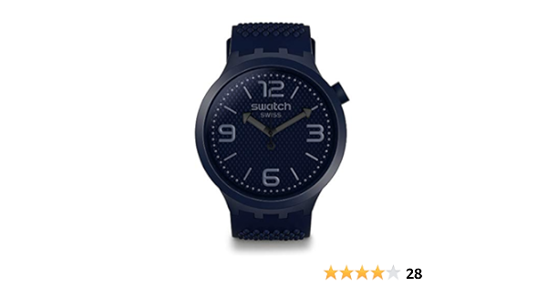 Swatch Hommes Analogique Quartz Montre avec Bracelet en Silicone SO27N100 :  Amazon.fr: Montres