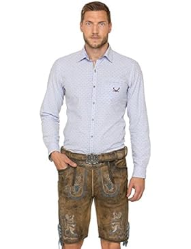 Stockerpoint - Herren Trachten Lederhose mit Gürtel, in Hanf gespeckt, Bayern-Bua