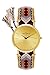 Produktbild Beach Style Damenuhr Armband Farben Türkies Pink Rot Blau Braun Grün Schwarz Grau Gold Armbanduhr Uhr Damen Hippie Festival Accessoire Boho Freundschaftsarmband Geflochten Stoffarmband Sommer Strand (Braun)