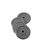 York Fitness Cast Iron Weight Plates - Dumbbell Weights Set Perfect for Bodybuilding Weight Lifting Home Gym Equipment - 4x5kg