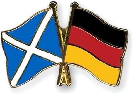 Scotland & Germany Country Friendship Flag Pin Badge - Souvenir Made in Scotland