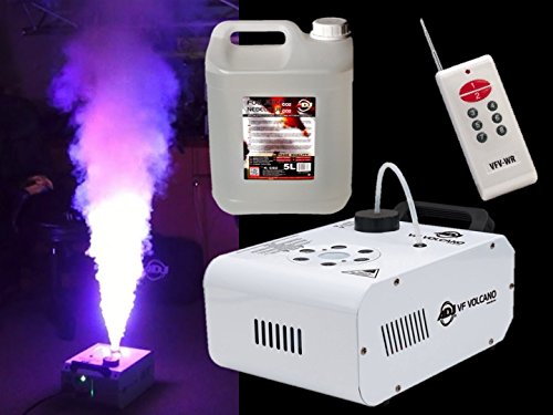 adjAmerican DJ VF Volcano Vertical Smoke Effect Fog Blast & 5L Fluid