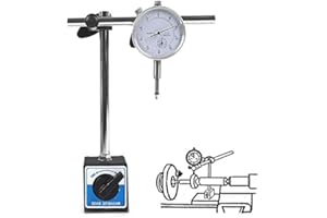 AWEHIRU Dial Test Indicator Metric DTI Dial Indicator Test Gauge with Magnetic Base Stand Precision Metric Clock Gauge