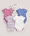 Mamas and Papas Baby-Girls 5 Pack Round Flower Bodysuit